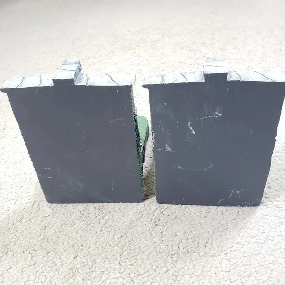 Vintage St. Andrews Golf Large Heavy Resin Bookends Pair Decorative Statue